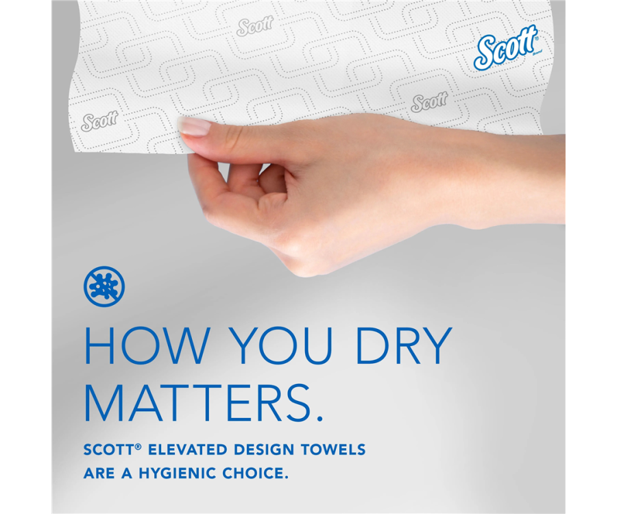 Scott 1-Ply White High-Capacity Hard Roll Towel (7.5 in. x 1150 ft., 6 RL/CS)
